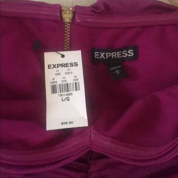 Express Magenta Crop Top - Picture 3 of 3